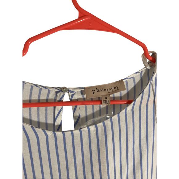 NWT Anthropologie Philosophy Sheer Striped Sailor Blouse - Picture 1 of 6